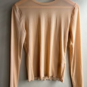 Zara sheer long sleeve shirt